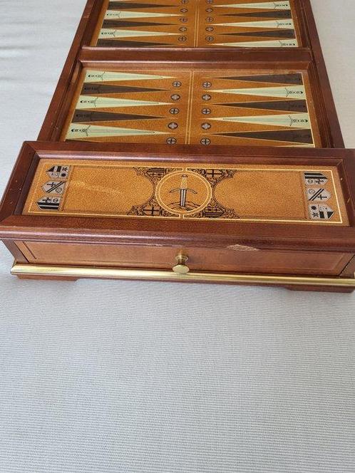 Rare Backgammon Excalibur Franklin Mint – Pièces Plaquées Or, Antiek en Kunst, Curiosa en Brocante