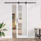 vidaXL Schuifdeur Anders Wit 78 x 232 cm Hout en metaal, Doe-het-zelf en Bouw, Verzenden, Nieuw