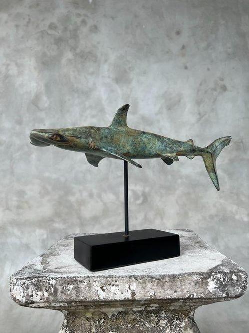Sculpture, NO RESERVE PRICE - Bronze patinated Hammerhead, Antiek en Kunst, Kunst | Designobjecten
