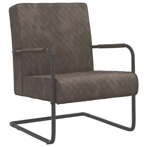 vidaXL Stoel fluweel lichtgrijs, Huis en Inrichting, Fauteuils, Nieuw, Verzenden