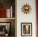 Wandspiegel- Heks Oog / Butler - Glas, Hars - Goud bolle, Antiek en Kunst