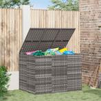 vidaXL Tuinbox 145x100x103 cm polyetheen rattan grijs, Tuin en Terras, Verzenden, Nieuw