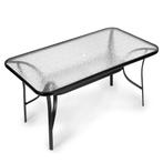 Tuintafel 140x80cm | Parasolgat | OP = OP 40%, Tuin en Terras, Verzenden, Nieuw, Rechthoekig, Metaal