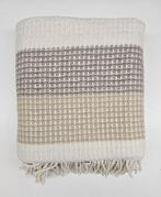 Exclusieve grote plaid in een mix van katoen in Ecru,, Antiek en Kunst