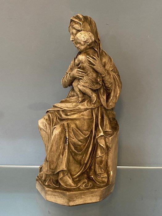 Beeld, Maria met jesus - 41 cm - Gips - 1930, Antiek en Kunst, Antiek | Boeken en Manuscripten