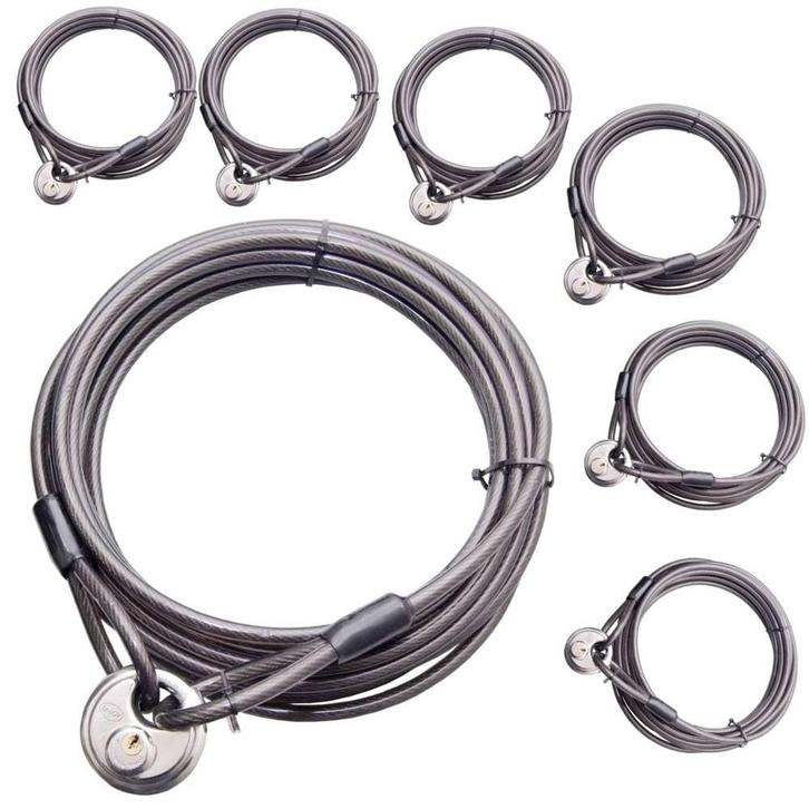 Staalkabels met discus 5 meter Terraskabel 7 stuks, Tuin en Terras, Overige Tuin en Terras, Verzenden