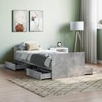 vidaXL Cadre de lit tête de lit et pied de lit gris, Maison & Meubles, Chambre à coucher | Lits, Neuf, Verzenden