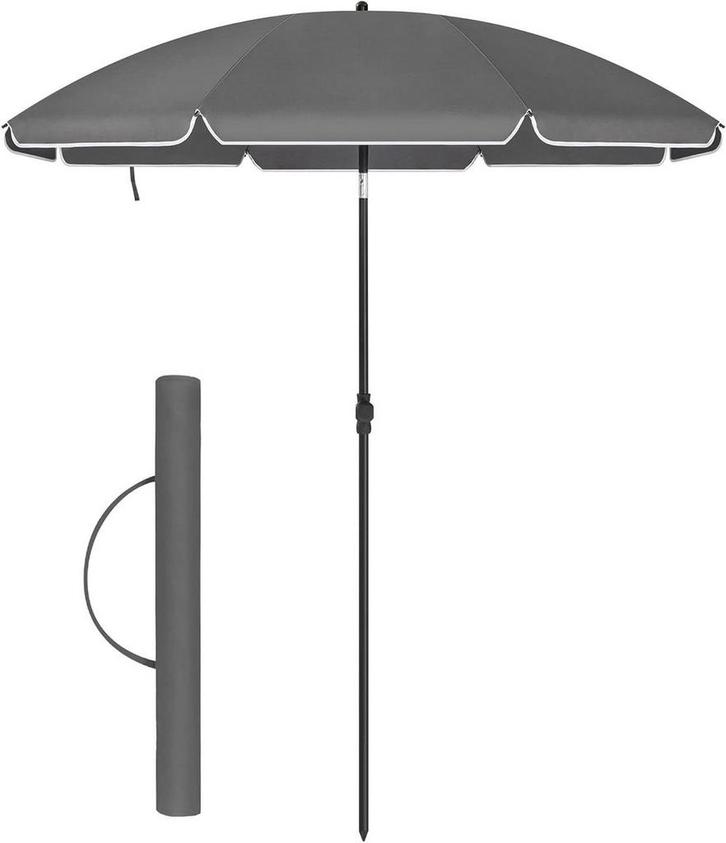 Strandparasol - parasol - diameter 160 cm - zonwering UPF, Tuin en Terras, Tuinsets en Loungesets, Verzenden