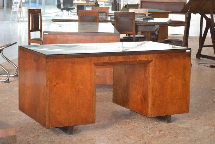 Bureau - Hout, Glas, Metaal - glasbeschermplaat, Maison & Meubles, Maison & Meubles | Autre