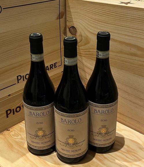2016 Cascina del Monastero - Barolo DOCG - 3 Flessen (0.75, Verzamelen, Wijnen