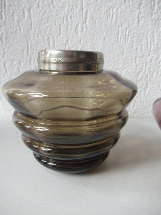 Doyen - Vaas - Glas en metaal, Antiek en Kunst, Curiosa en Brocante