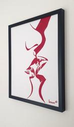 Liesens - Kiss from a Rose ( on canvas hanspainted), Antiek en Kunst, Kunst | Schilderijen | Modern