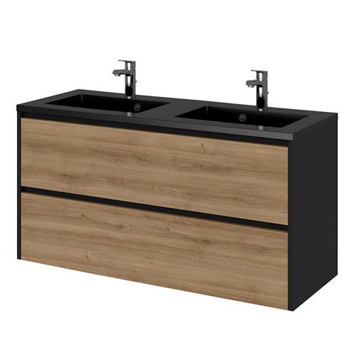 Tiger Reverse Meubelset 120 cm met 2 lades Chalet eik - Mat, Doe-het-zelf en Bouw, Sanitair, Bad, Nieuw, Ophalen of Verzenden