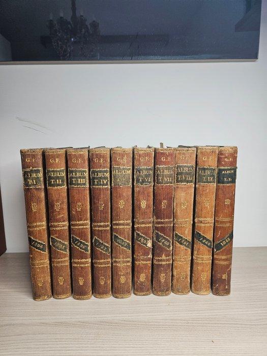 Giornale letterario e belle arti - 10 vol. Consecutivi, Antiek en Kunst, Antiek | Boeken en Manuscripten