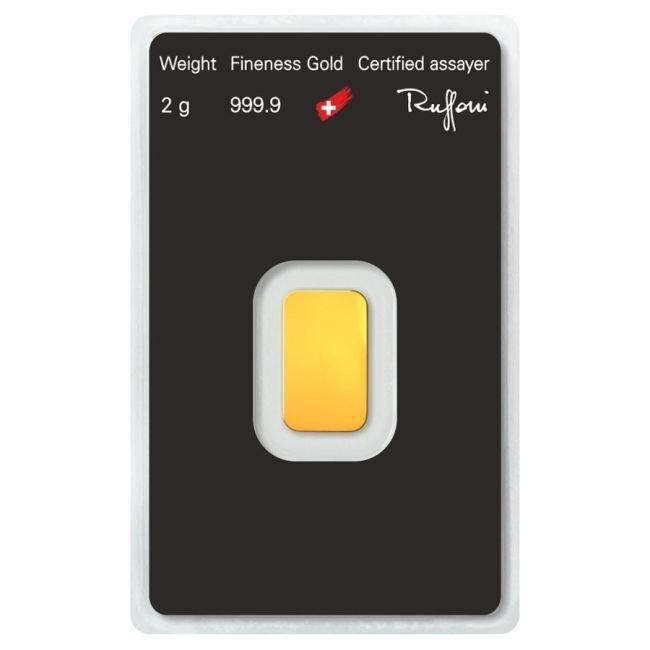 2 gram - Goud - 9999 Fine Gold Bar Argor-Heraeus (In Assay), Postzegels en Munten, Edelmetalen en Baren