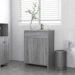 vidaXL Badkamerkast 60x33x80 cm bewerkt hout grijs sonoma, Huis en Inrichting, Badkamer | Badkamermeubels, Verzenden, Nieuw