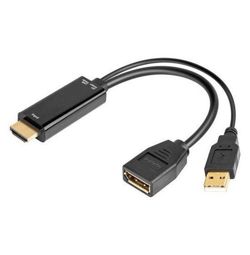 Video Converter - HDMI 2.0 (m) naar DisplayPort 1.2 (v) -, Computers en Software, Pc- en Netwerkkabels, Nieuw