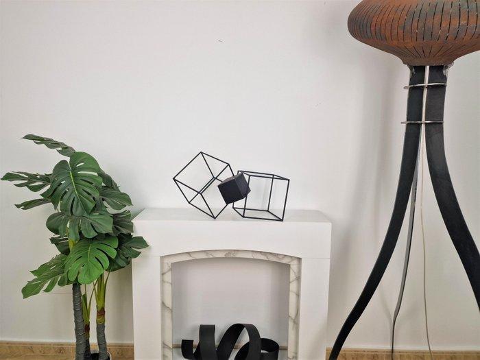 José Soler Art - Tri Cubes Matt Black - NO Reserve, Antiquités & Art, Art | Objets design