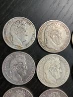 France. Louis Philippe I. 5 Francs 1834/1847 (9 munten), Postzegels en Munten