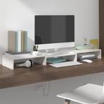 vidaXL Monitorstandaard 80x24x10,5 cm massief grenenhout wit, Verzenden, Nieuw