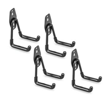 Set van 4 dubbele wandhaken (zwart, voor tuin en garage) beschikbaar voor biedingen