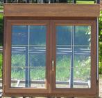 pvc raam , chassis , venster 131 x 127 gouden eik rolluik, Doe-het-zelf en Bouw, 75 tot 150 cm, Kunststof, Raamkozijn, Nieuw