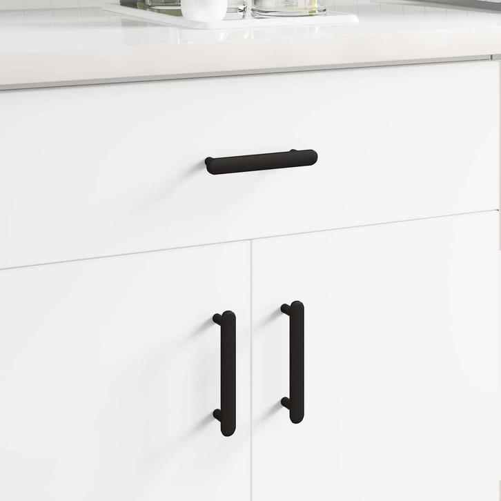 vidaXL Kast Handvat 474 pcs Zwart 121 x 16,6 x 28,3 mm IJzer, Bricolage & Construction, Serrurerie de bâtiment & Dispositif de fermeture