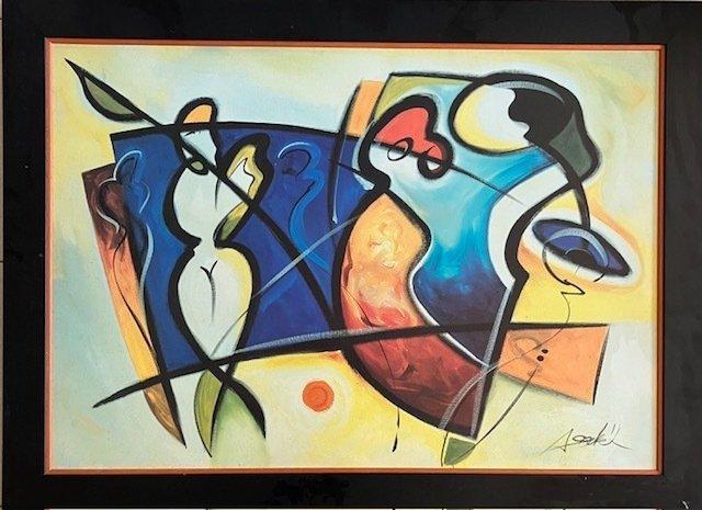 Alfred Gockel (1952) - Abstracte compositie, Antiquités & Art, Art | Peinture | Moderne