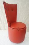 Chaise boudoir vintage rouge - Vintage - Cuir artificiel