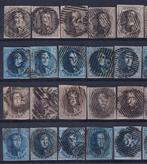 België 1851/1861 - selectie medaillons (met/zonder, Gestempeld