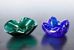 Vintage Murano Glass - Set of 2 - Bullicante - Schotel -, Antiek en Kunst, Antiek | Glaswerk en Kristal