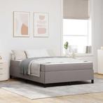vidaXL Boxspring bed Taupe, Zwart 140 x 200 cm Stof,, Huis en Inrichting, Slaapkamer | Bedden, Verzenden, Nieuw