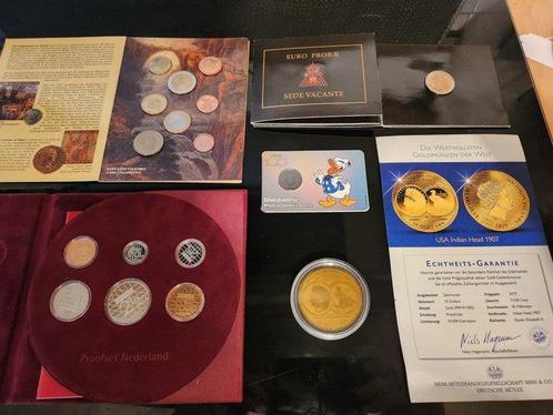 Wereld. Lot incl Gold coin, coin set and coin card various, Postzegels en Munten, Munten | Europa | Niet-Euromunten
