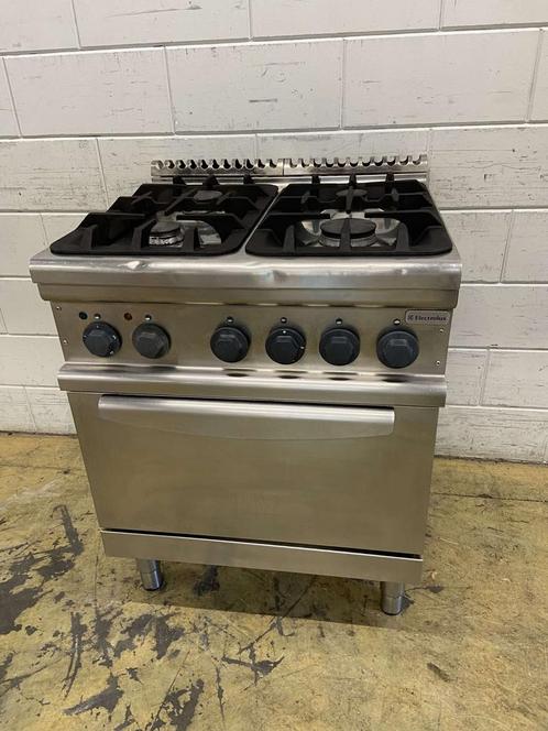 RVS Electrolux 4 pits gasfornuis fornuis met oven 400V 70 cm, Zakelijke goederen, Horeca | Keukenapparatuur, Ophalen of Verzenden