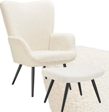 Tweedekans | tectake® Oorfauteuil gestoffeerd - beschikbaar voor biedingen