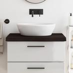 vidaXL Wastafelblad 80x50x(2-6) cm behandeld massief hout, Huis en Inrichting, Keuken | Keukenelementen, Verzenden, Nieuw