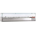 Gekoelde opzetstructuur 9x GN 1/3 - 150 mm, met glasopbouw, Zakelijke goederen, Verzenden, Nieuw in verpakking, Koelen en Vriezen