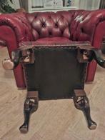 Fauteuil (2) - Kalfsleer - Chesterfield - met poef
