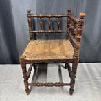 Stoel - Hout, Riet, Eikenhout. - Bobbinstoel, Vintage., Antiek en Kunst