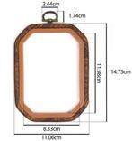 Brocante houten borduurring rechthoekig met stelschroef, Hobby en Vrije tijd, Nieuw