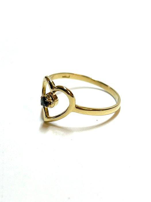 Zonder Minimumprijs - Ring - 18 karaat Geel goud Saffier, Handtassen en Accessoires, Ringen