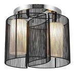 Vintagelamp - 2 lichtbronnen - zwart, Ophalen of Verzenden, Nieuw, Stof, Modern