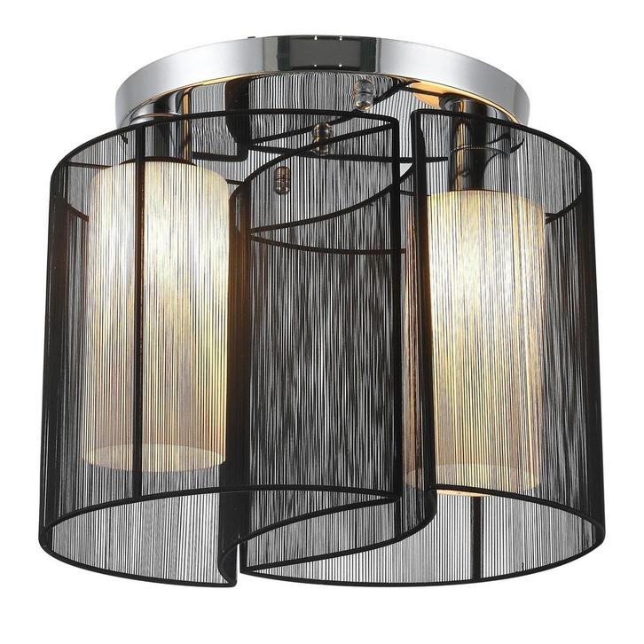 Vintagelamp - 2 lichtbronnen - zwart, Huis en Inrichting, Lampen | Plafondlampen, Nieuw, Stof, Ophalen of Verzenden