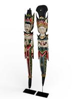 Ceremoniële bruidspaar beelden – Rama & Sita – Bali - Hout -, Antiquités & Art