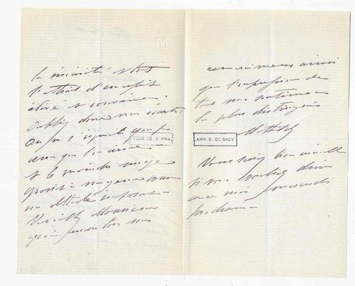 Mathilde Bonaparte - lettre autographe signée - 1880, Verzamelen, Film en Tv