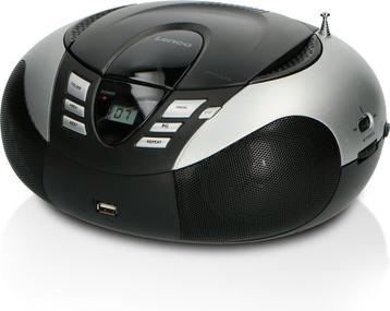 Lenco SCD-37 - Draagbare radio CD speler met MP3 optie en US, Verzenden