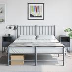 vidaXL Nachtkastjes 2 st 36x39x60,5 cm staal, Huis en Inrichting, Slaapkamer | Nachtkastjes, Verzenden, Nieuw