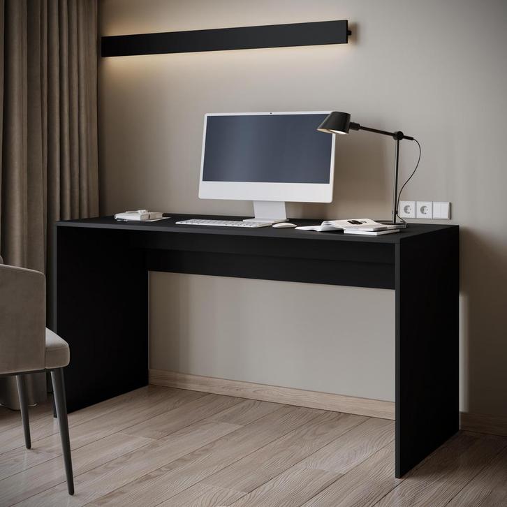 Meubella bureau Nyon zwart 140 cm - Met klep, Huis en Inrichting, Bureaus, Nieuw, Verzenden