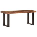 vidaXL Bankje 110 cm massief gerecycled hout en staal, Verzenden, Nieuw