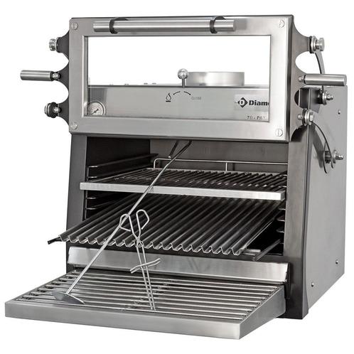 Houtskooloven-bbq, GN 1/1 (60 Kg/h)/ - Hefbare Deur/roestvri, Zakelijke goederen, Horeca | Keukenapparatuur, Ophalen of Verzenden